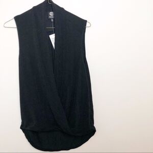 Bobeau faux wrap glitter sleeveless top NWT XS